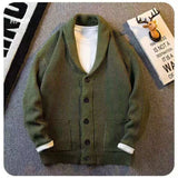 Men's Plus Size Button Down Long Sleeve Cardigan - Trendsi - Flyclothing LLC