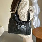 Polyester Tote Bag with Zipper - Trendsi - Flyclothing LLC