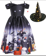 Halloween Princess Dress Halloween Printed Mesh - My Store - Flyclothing LLC