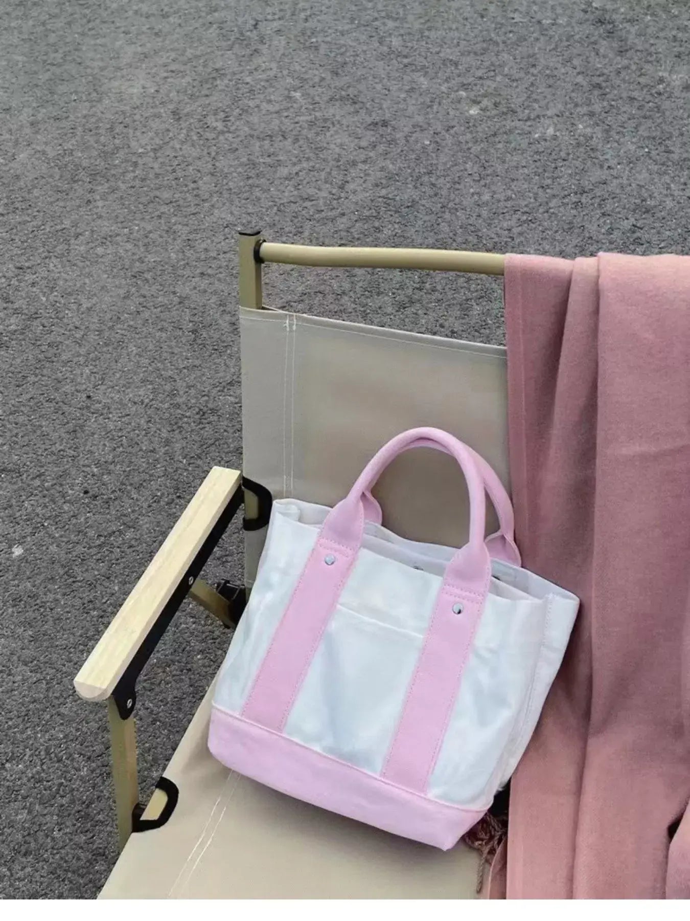 Two Tone Handbag - Trendsi - Flyclothing LLC