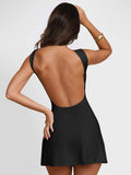 Backless Wide Strap Mini Dress - Trendsi - Flyclothing LLC