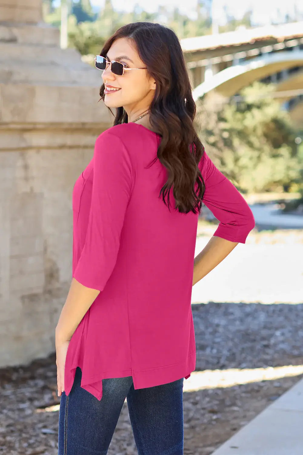 Basic Bae Full Size Round Neck Pocketed T-Shirt - ShopBasicbae - Flyclothing LLC