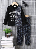 Children's Camouflage Color Block Top and Pants Set - Trendsi