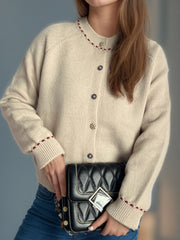 Button Down Long Sleeve Cardigan - Trendsi