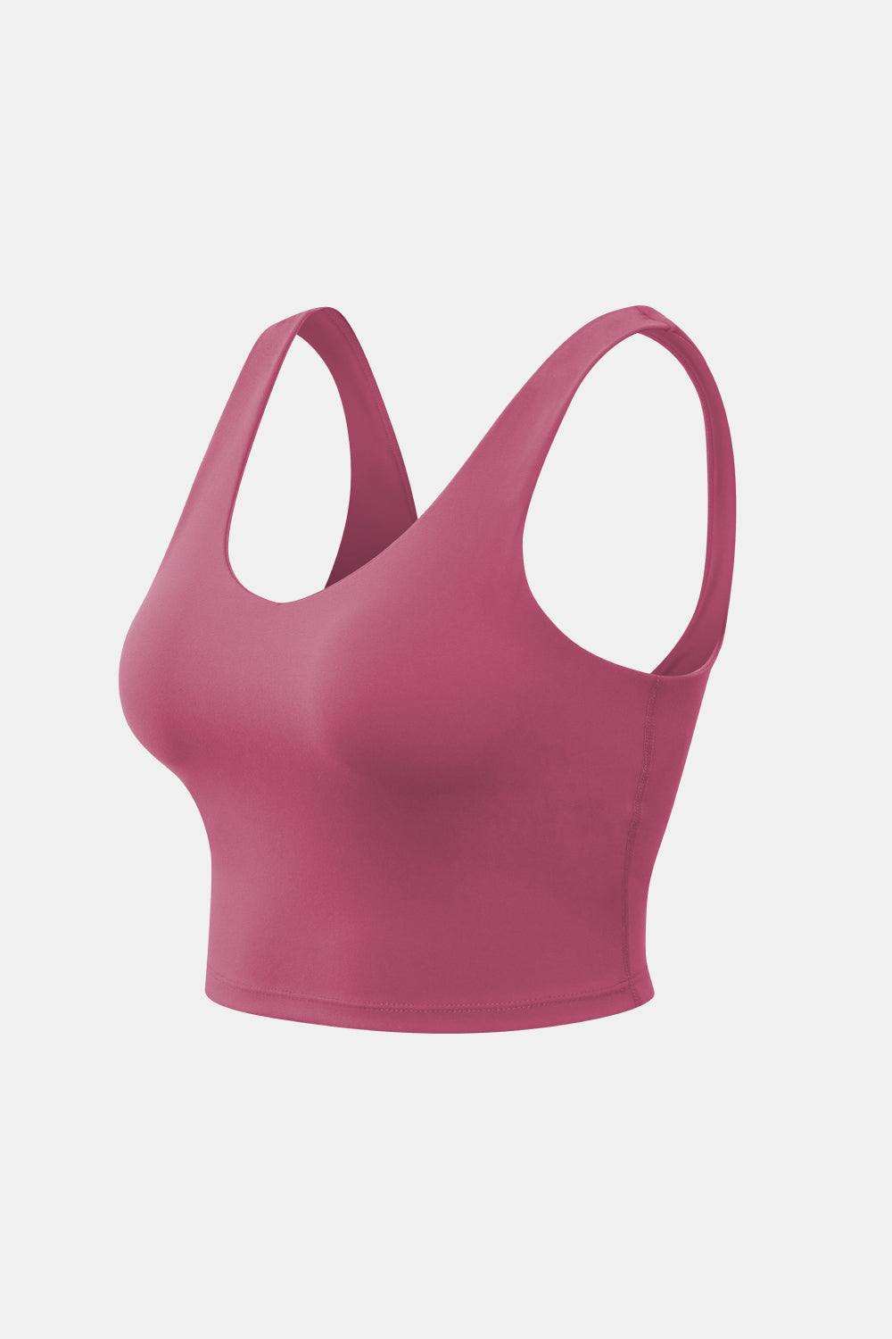 Cropped Scoop Neck Active Tank Top - Trendsi - Flyclothing LLC