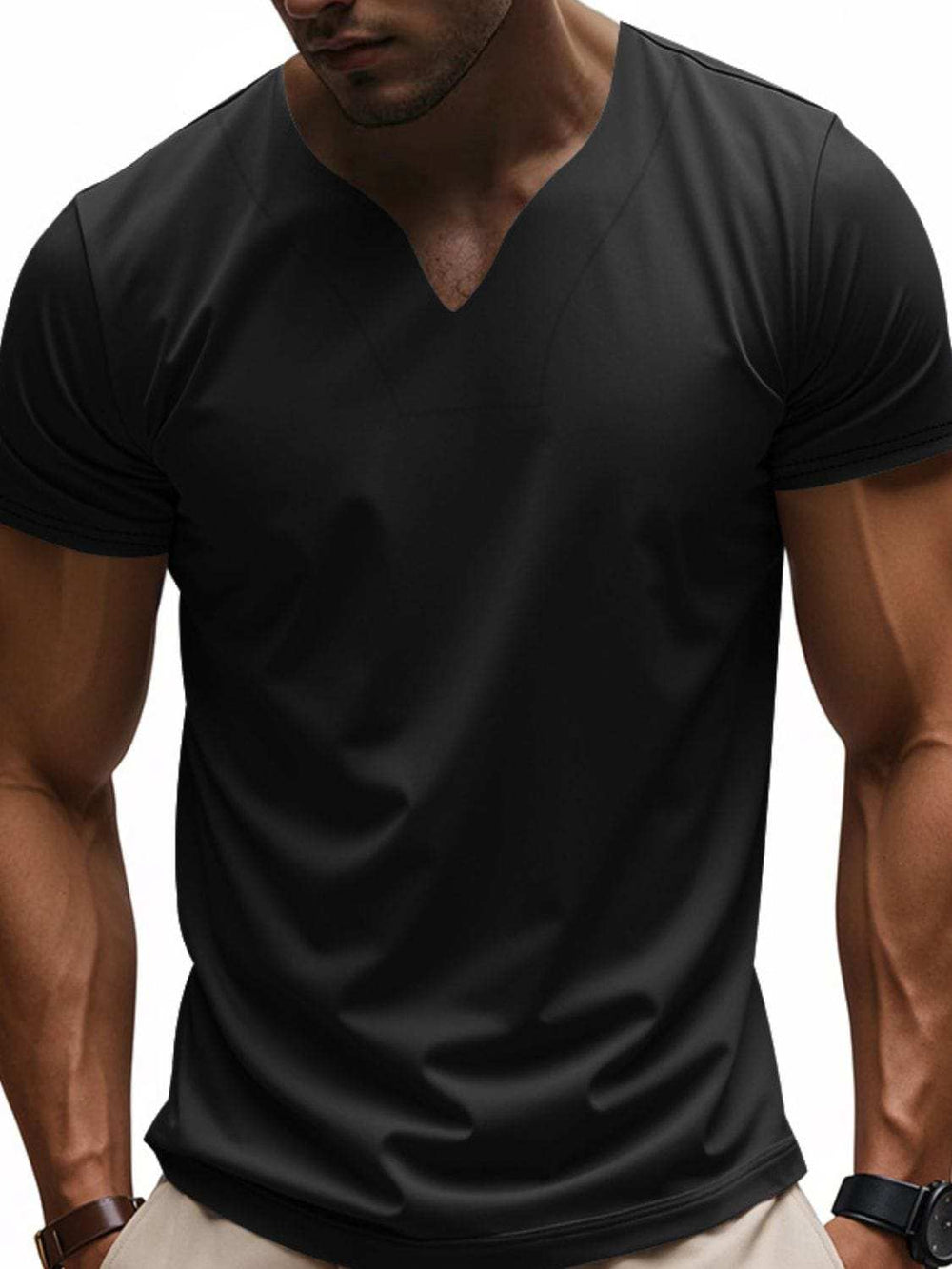 Men's Full Size Short Sleeve T-Shirt Plus Size - Trendsi - Flyclothing LLC