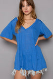 POL V-Neck Short Sleeve T-Shirt - Trendsi