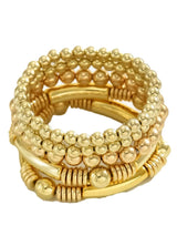 5 Piece Stainless Steel Beaded Bracelet - Trendsi - Flyclothing LLC