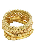 5 Piece Stainless Steel Beaded Bracelet - Trendsi - Flyclothing LLC