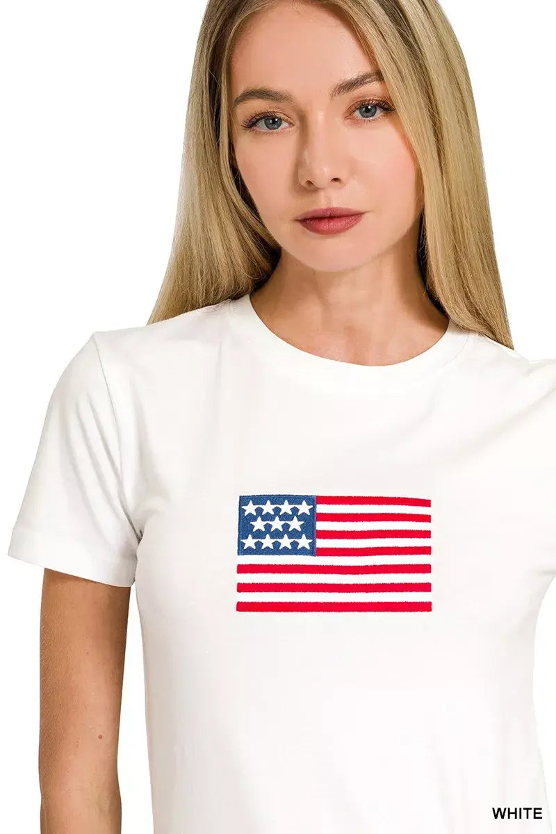 Zenana American Flag Tee - Trendsi - Flyclothing LLC