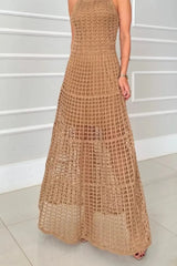 Hollowed-Out Sleeveless Maxi Dress - Trendsi - Flyclothing LLC