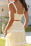 Contrast Trim Cami and Maxi Skirt Set - Trendsi