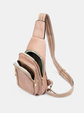 PU Leather Adjustable Strap Crossbody Bag - Trendsi