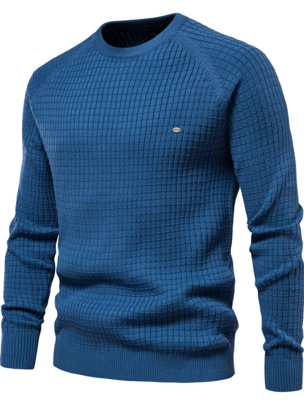 Texture Round Neck Long Sleeve Sweater - Trendsi - Flyclothing LLC