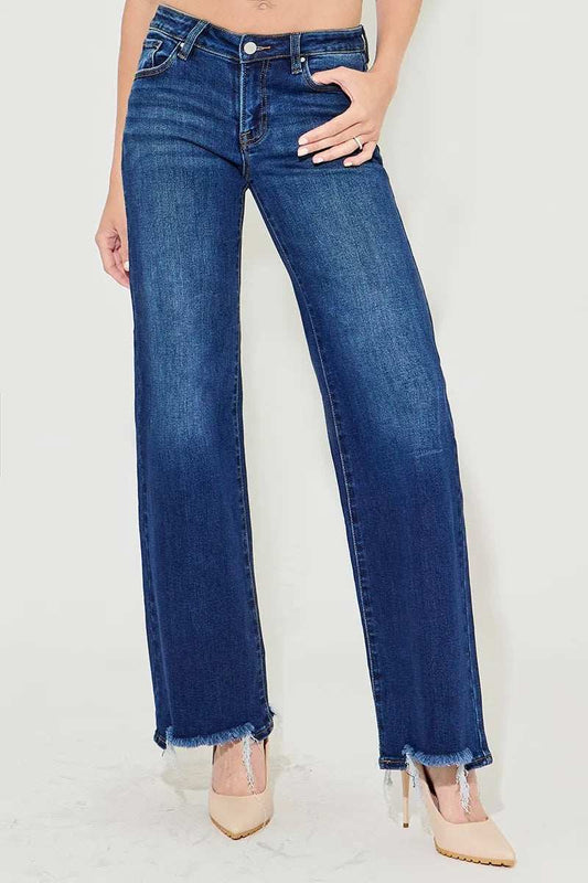 RISEN Full Size Low Rise Wide Leg Jeans Plus Size - Trendsi - Flyclothing LLC