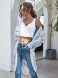 Tie-Dye Oversized Open Front Cardigan - Trendsi - Flyclothing LLC