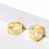 18K Gold-Plated Minimalist Design Ring - Trendsi - Flyclothing LLC