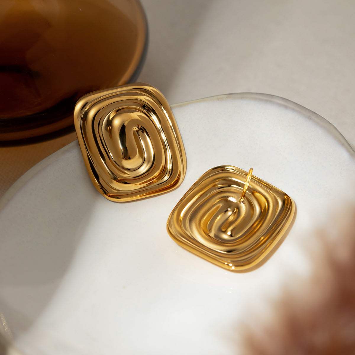 Stainless Steel Stud Earrings - Trendsi - Flyclothing LLC