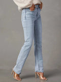 High Rise Jeans with Pockets - Trendsi