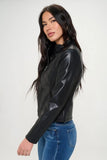 Coalition LA Zip Up Vegan Moto Jacket - Trendsi