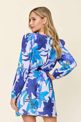 Double Take Full Size Floral Long Sleeve Romper with Pockets - Trendsi - Flyclothing LLC