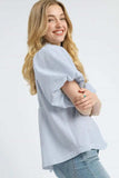 Umgee Smocked Puff Sleeve Blouse - Trendsi - Flyclothing LLC