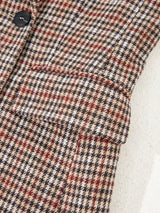 Houndstooth Lapel Collar Blazer - Trendsi - Flyclothing LLC