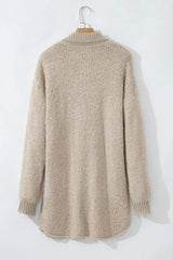 Pocketed Button Up Long Sleeve Cardigan - Trendsi - Flyclothing LLC
