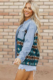 Pocketed Button Up Long Sleeve Denim Jacket - Trendsi - Flyclothing LLC