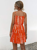 Ruffle Hem Printed Mini Cami Dress - Trendsi - Flyclothing LLC