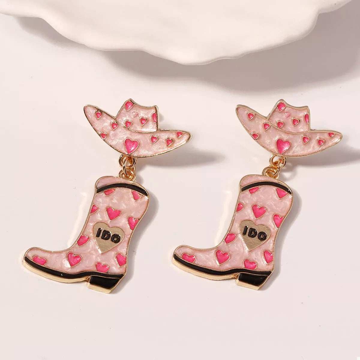 Cowgirl Hat and Boot Dangle Earrings - Trendsi - Flyclothing LLC