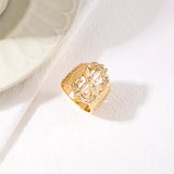 18K Gold-Plated Dollar Sign Ring - Trendsi - Flyclothing LLC