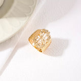 18K Gold-Plated Dollar Sign Ring - Trendsi - Flyclothing LLC