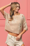BiBi Floral Pattern Slit Sweater - Trendsi - Flyclothing LLC