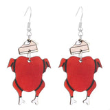 Thanksgiving Turkey Dangle Earrings - Trendsi - Flyclothing LLC