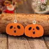 Acrylic Alloy Pumpkin Shape Earrings - Trendsi