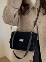 Suede Flap Crossbody Bag - Trendsi - Flyclothing LLC