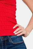 Zenana Ruched Twisted Sweetheart Neck Top - Trendsi