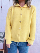 Ribbed Button-Up Cardigan - Trendsi - Flyclothing LLC