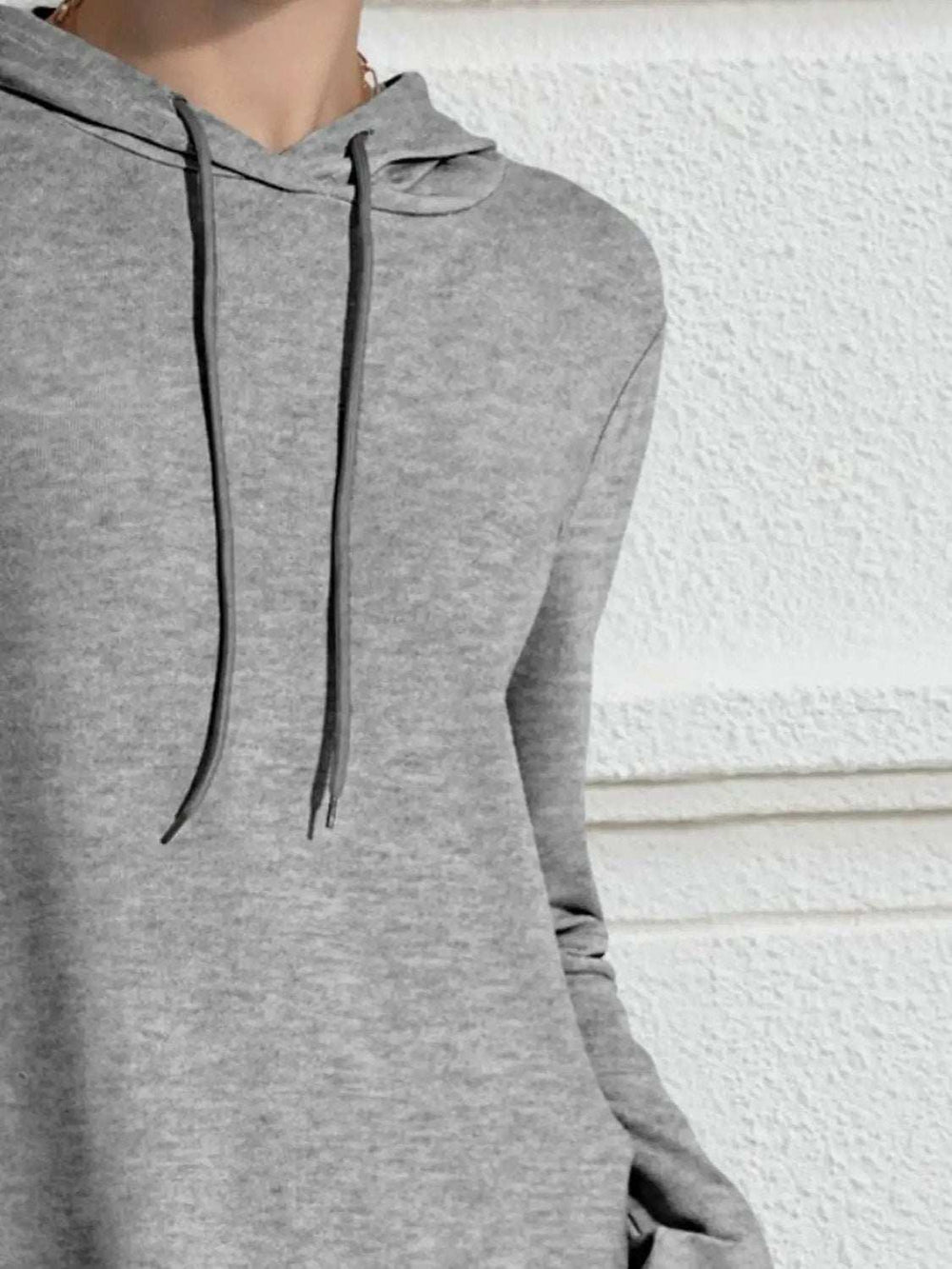 Drawstring Long Sleeve Hoodie - Trendsi - Flyclothing LLC