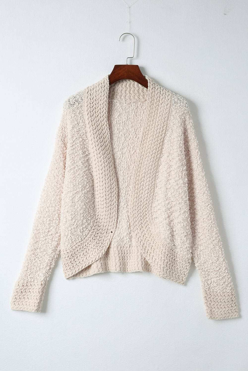 Solid Color Open Front Cardigan - Trendsi - Flyclothing LLC