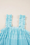 Printed Ruffled Wide Straps Tank - Trendsi - Flyclothing LLC