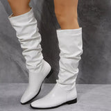 Slouchy Block Heel Boots - Trendsi - Flyclothing LLC