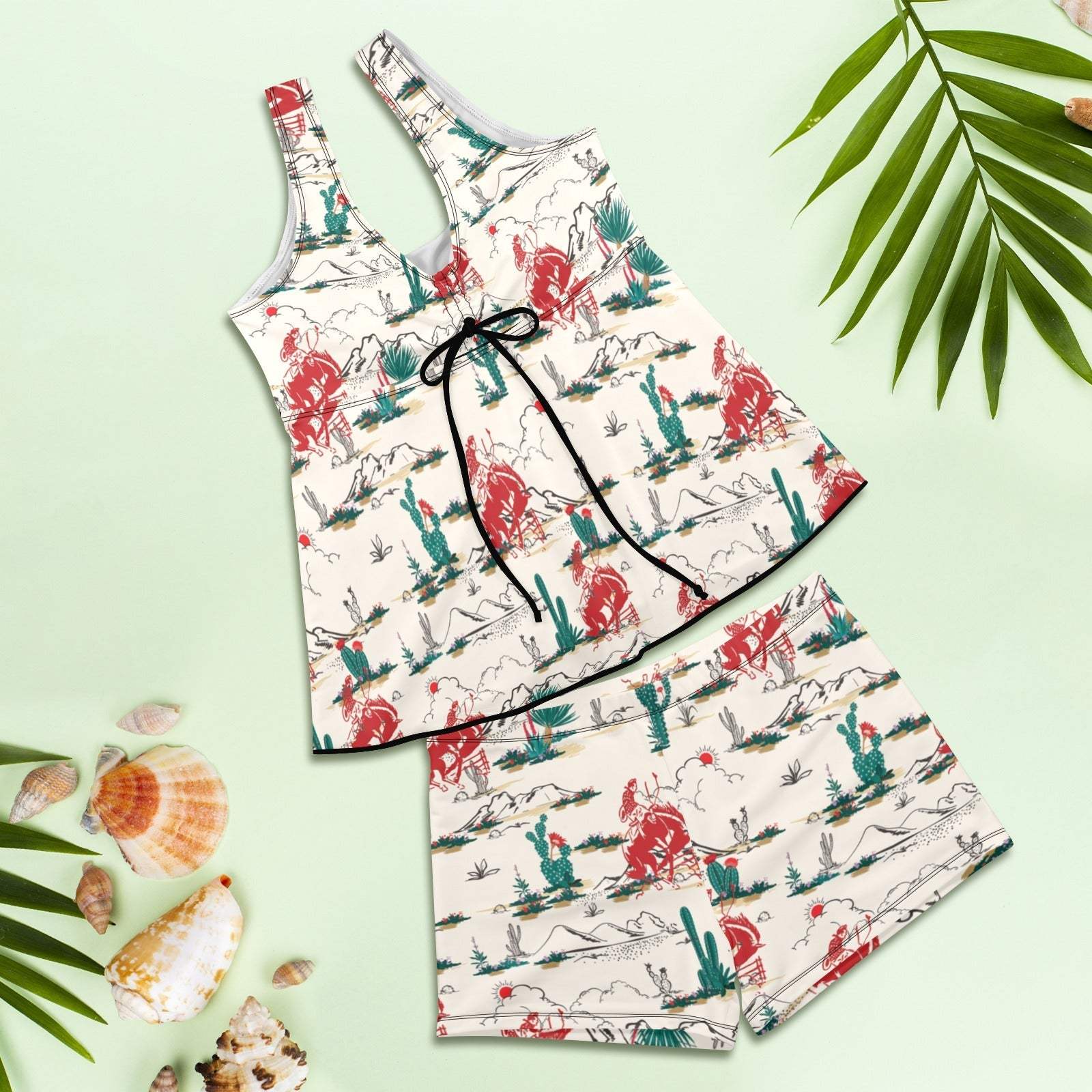 Baha Ranch Desert Rodeo Tankini & Boy Shorts Swim Set - Baha Ranch Western Wear - Flyclothing LLC