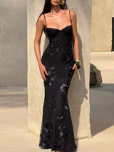 Sweetheart Neck Spaghetti Strap Maxi Dress - Trendsi - Flyclothing LLC