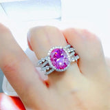 3 Carat Moissanite 925 Sterling Silver Ring - Trendsi