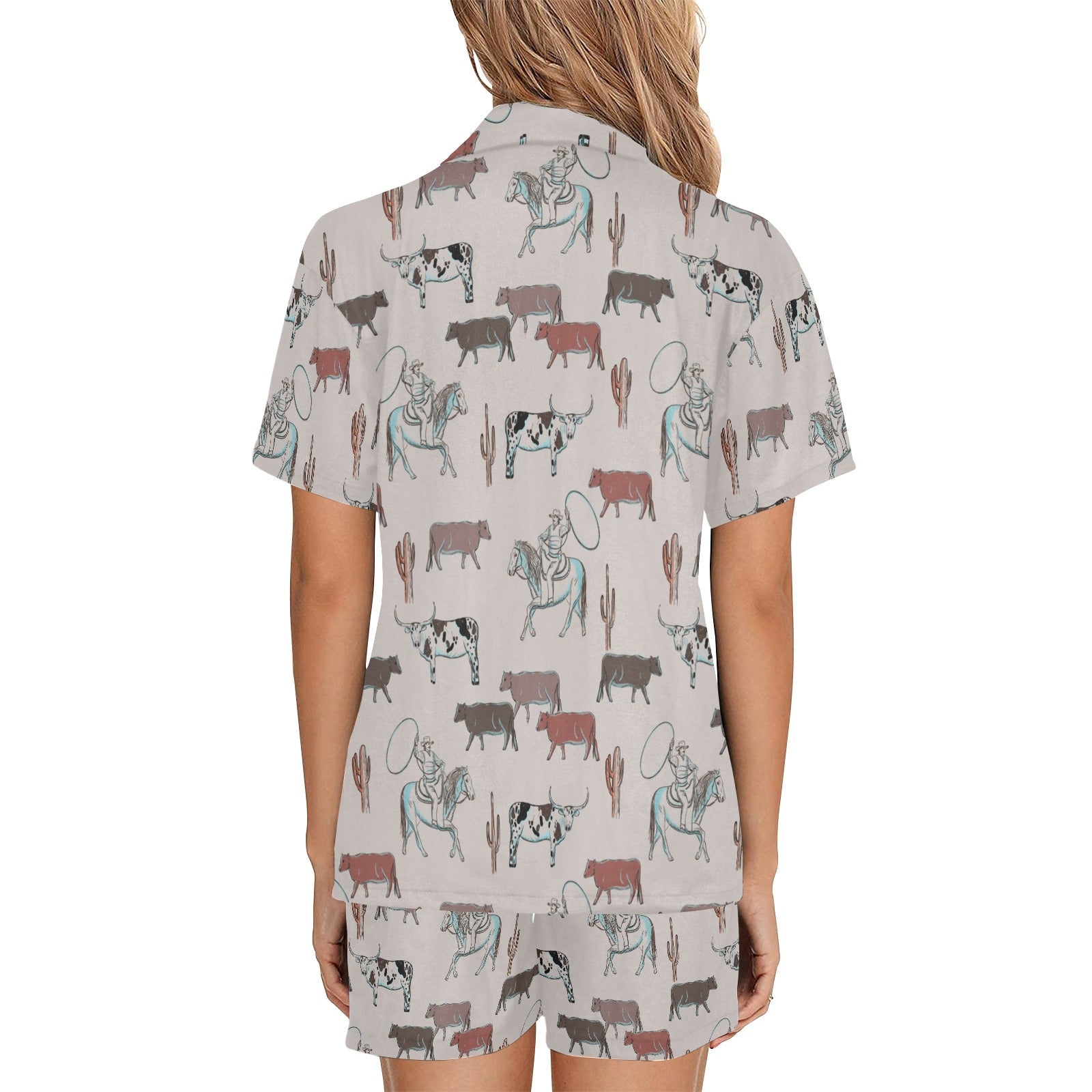 Baha Ranch Cattle Drive Women's Western Pajama Set