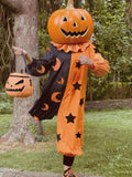 Halloween Two-Tone Star & Moon Print Jumpsuit - Trendsi - Flyclothing LLC
