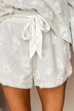 Round Neck Long Sleeve Top and Shorts Lounge Set - Trendsi - Flyclothing LLC