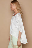 POL Eyelet Detail Studded High-Low Top - Trendsi